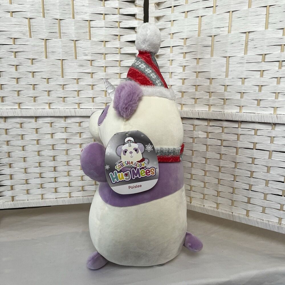 Squishmallows Paislee the Pandacorn 14" Hug Mees Christmas 2021 Holiday Plush - Picture 4 of 11